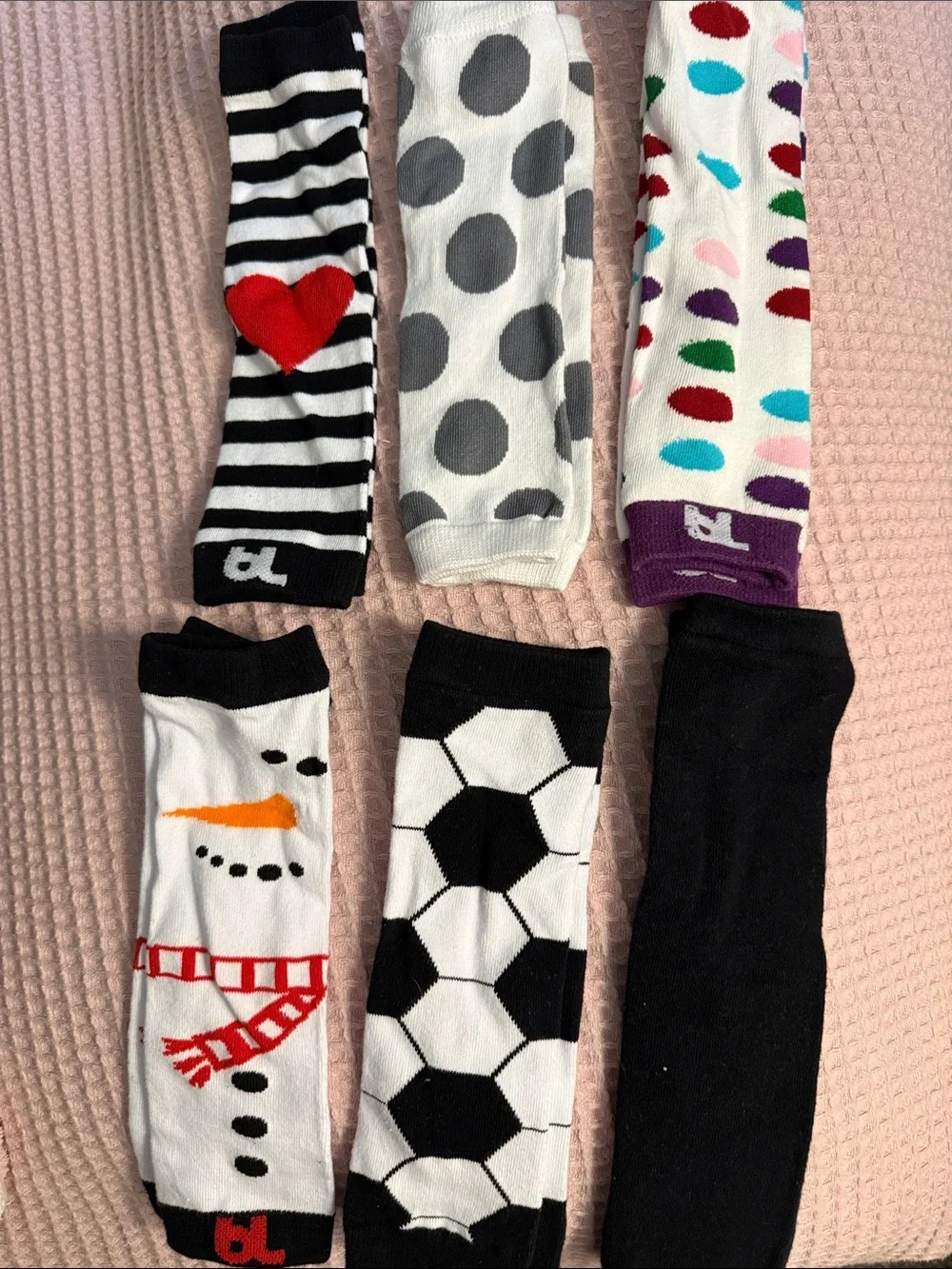 Novelty Patterned Baby Legs Leg Warmers - set of 6